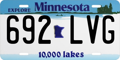 MN license plate 692LVG