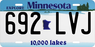 MN license plate 692LVJ