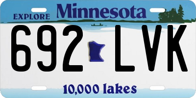 MN license plate 692LVK