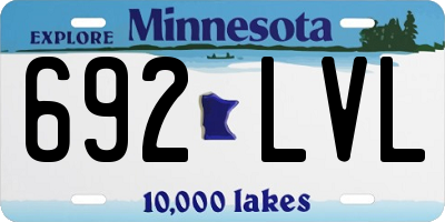 MN license plate 692LVL