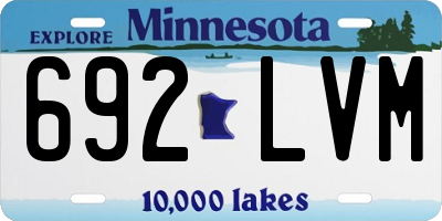 MN license plate 692LVM