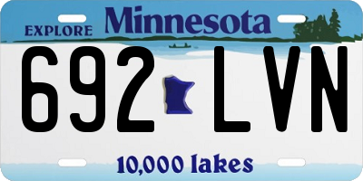MN license plate 692LVN