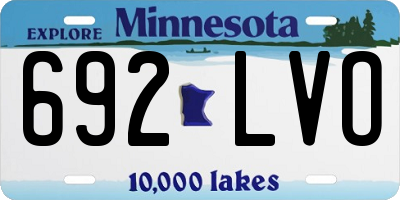 MN license plate 692LVO