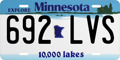 MN license plate 692LVS