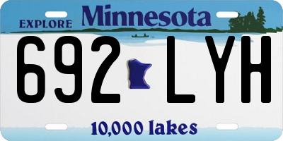 MN license plate 692LYH