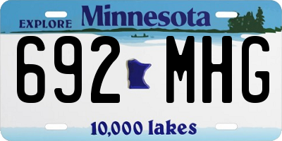 MN license plate 692MHG