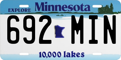 MN license plate 692MIN