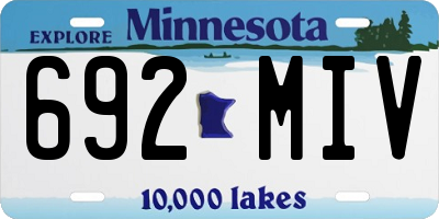 MN license plate 692MIV
