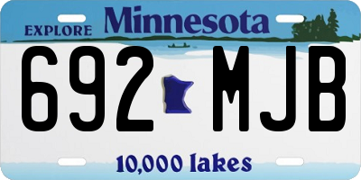 MN license plate 692MJB