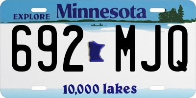 MN license plate 692MJQ