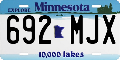 MN license plate 692MJX