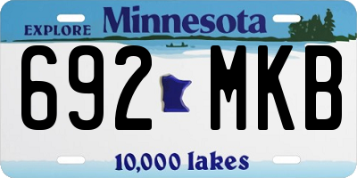 MN license plate 692MKB