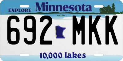 MN license plate 692MKK