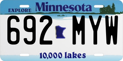MN license plate 692MYW