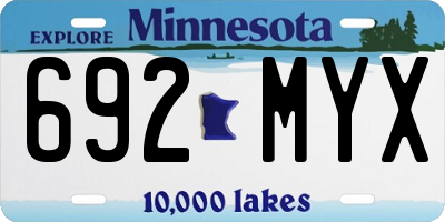 MN license plate 692MYX