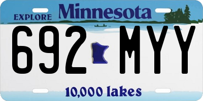 MN license plate 692MYY