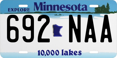 MN license plate 692NAA