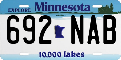 MN license plate 692NAB