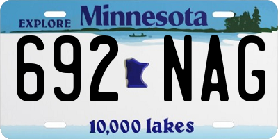 MN license plate 692NAG