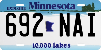 MN license plate 692NAI