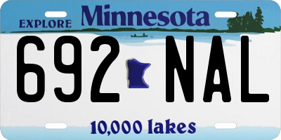 MN license plate 692NAL