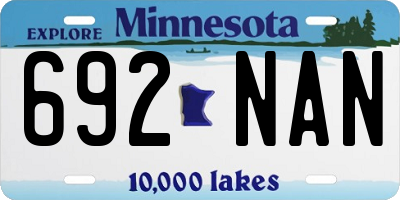 MN license plate 692NAN