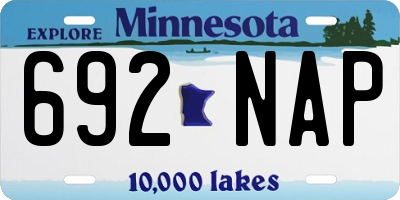 MN license plate 692NAP