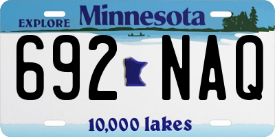 MN license plate 692NAQ