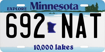MN license plate 692NAT