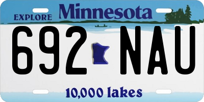 MN license plate 692NAU