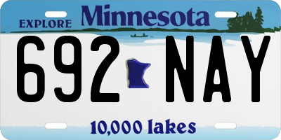 MN license plate 692NAY