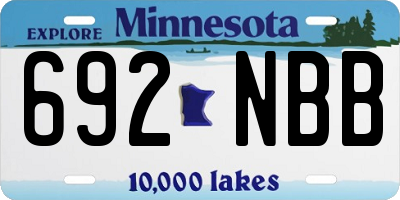 MN license plate 692NBB