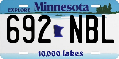MN license plate 692NBL