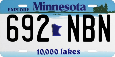 MN license plate 692NBN