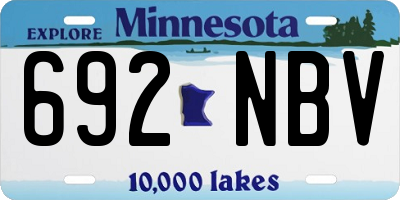 MN license plate 692NBV