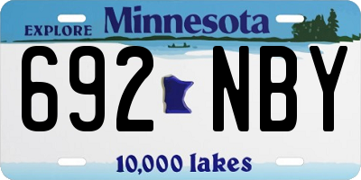MN license plate 692NBY