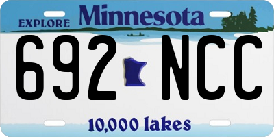 MN license plate 692NCC