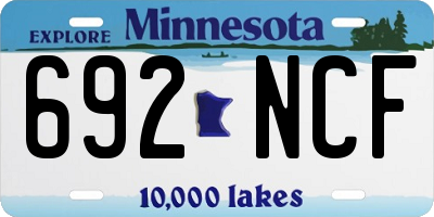 MN license plate 692NCF