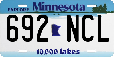 MN license plate 692NCL