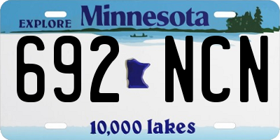 MN license plate 692NCN