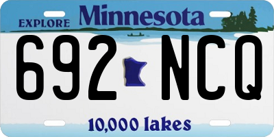 MN license plate 692NCQ