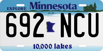 MN license plate 692NCU
