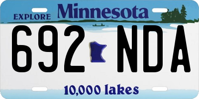 MN license plate 692NDA
