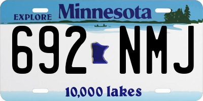 MN license plate 692NMJ