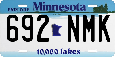 MN license plate 692NMK