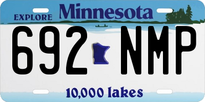 MN license plate 692NMP