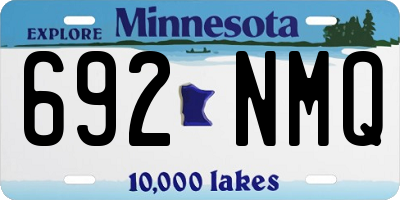 MN license plate 692NMQ