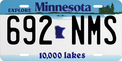 MN license plate 692NMS