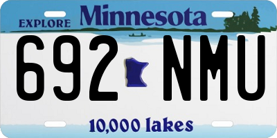 MN license plate 692NMU
