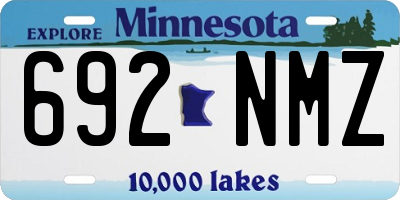 MN license plate 692NMZ